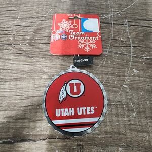 Utah Utes NCAA Metal Holiday Christmas Tree Ornament Red
